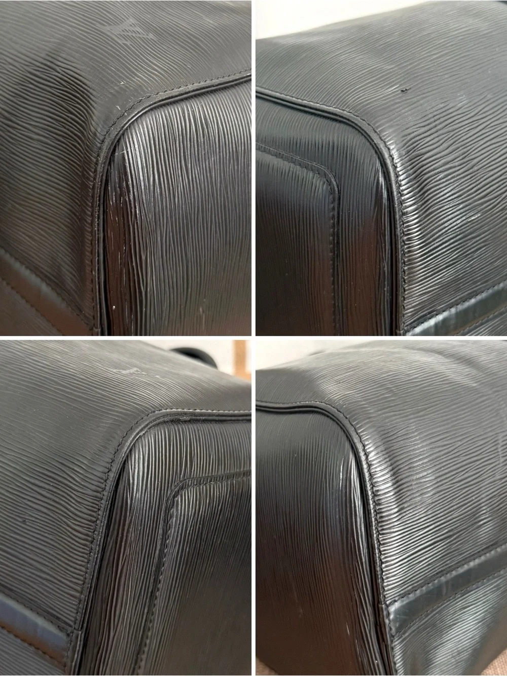 Louis Vuitton authentic Keepall 45 travel Ang black Epi leather unisex